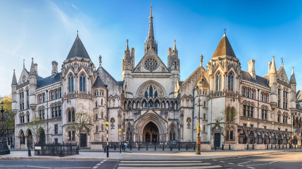 a full width shot of the UK high court